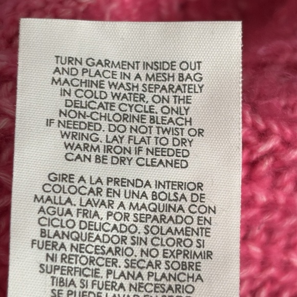 Cabi Elsa Cable Knit Crewneck Pullover Sweater in Pink - Size Medium - Picture 8 of 8